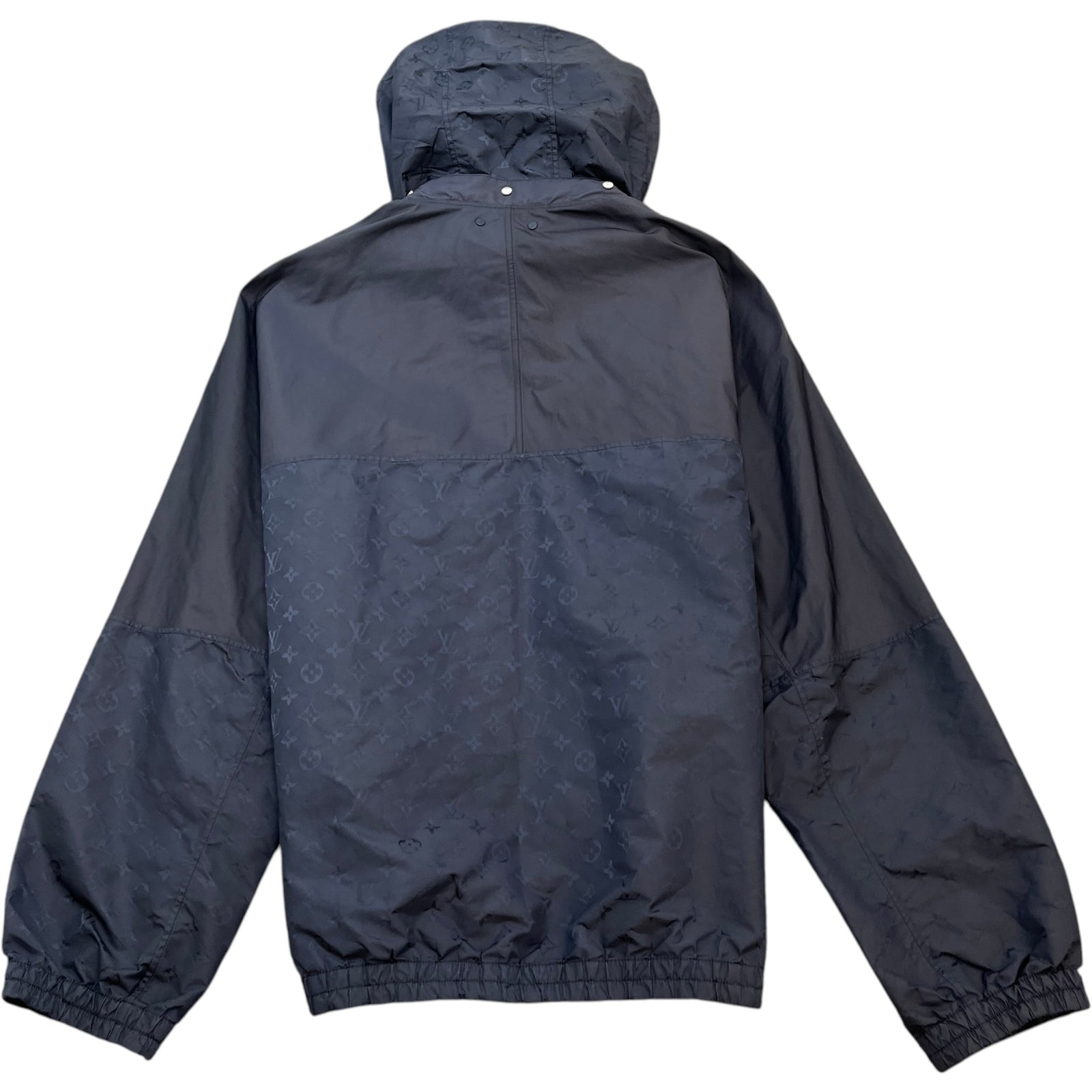 Men's Monogram Hooded Windbreaker Navy Size IT 54 / XXL - Photo 2