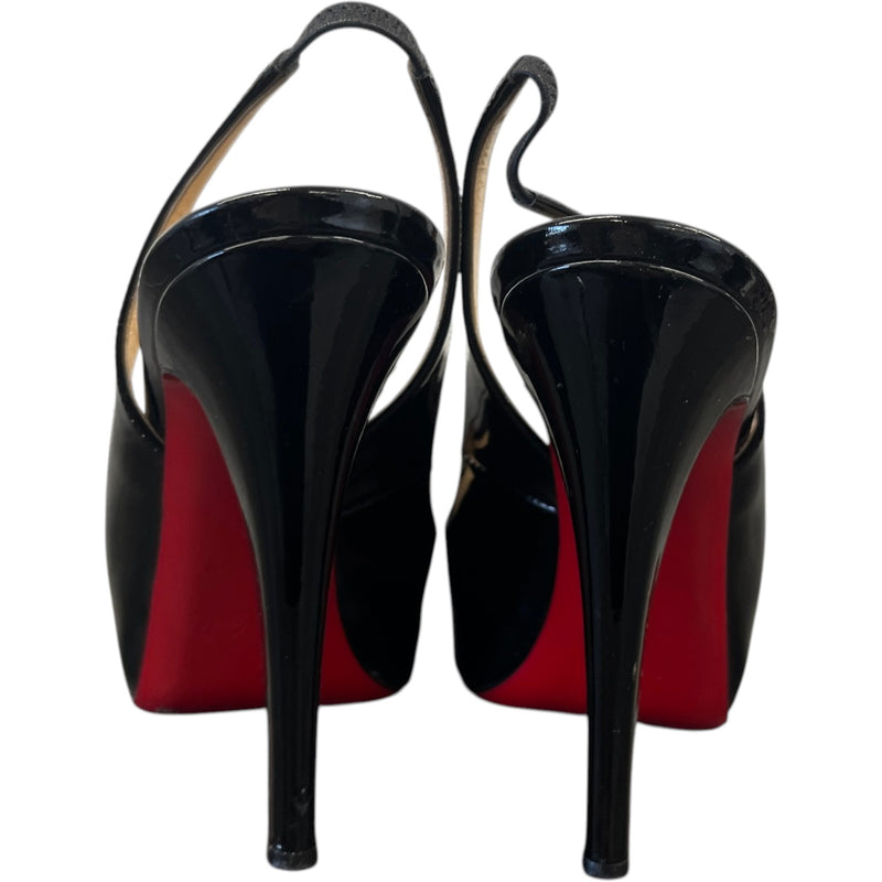 Women's Private Number Peep Toe Heels Black Size EU 36 / UK 3