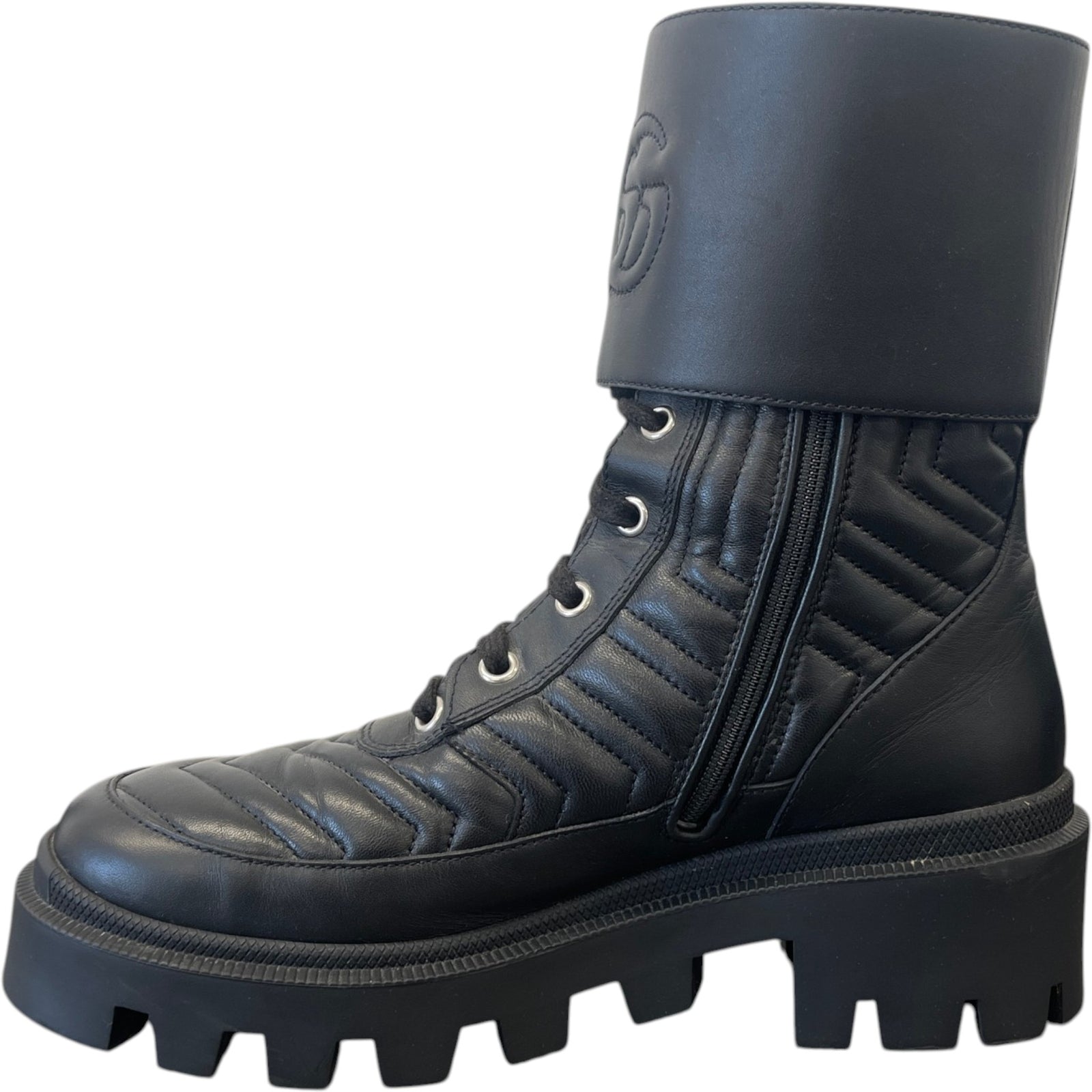 Women's Gg Marmont Boots Black Size EU 36 / UK 3 - Photo 2