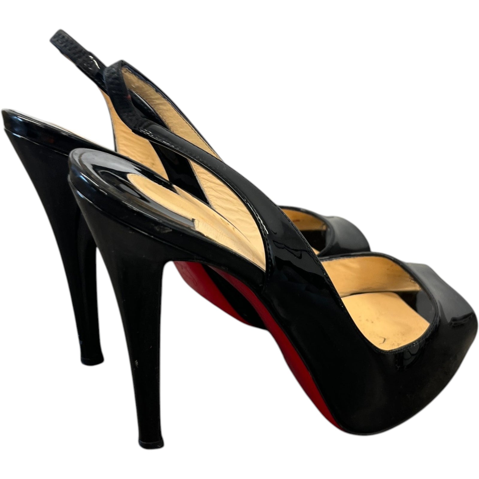 Women's Private Number Peep Toe Heels Black Size EU 36 / UK 3 - Photo 8