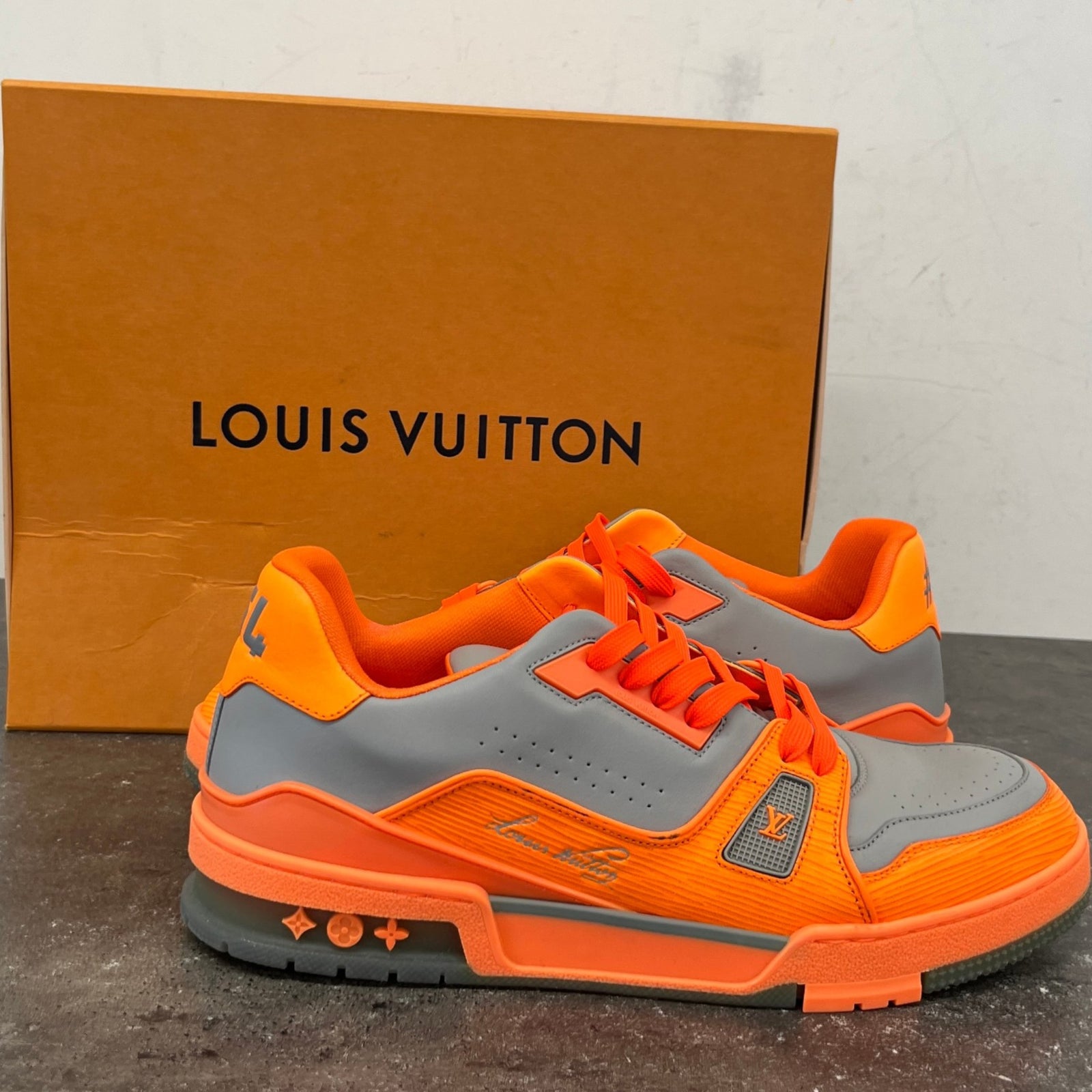 Men's Lv Low Trainers Orange Size EU 43 / UK 9 - Photo 12