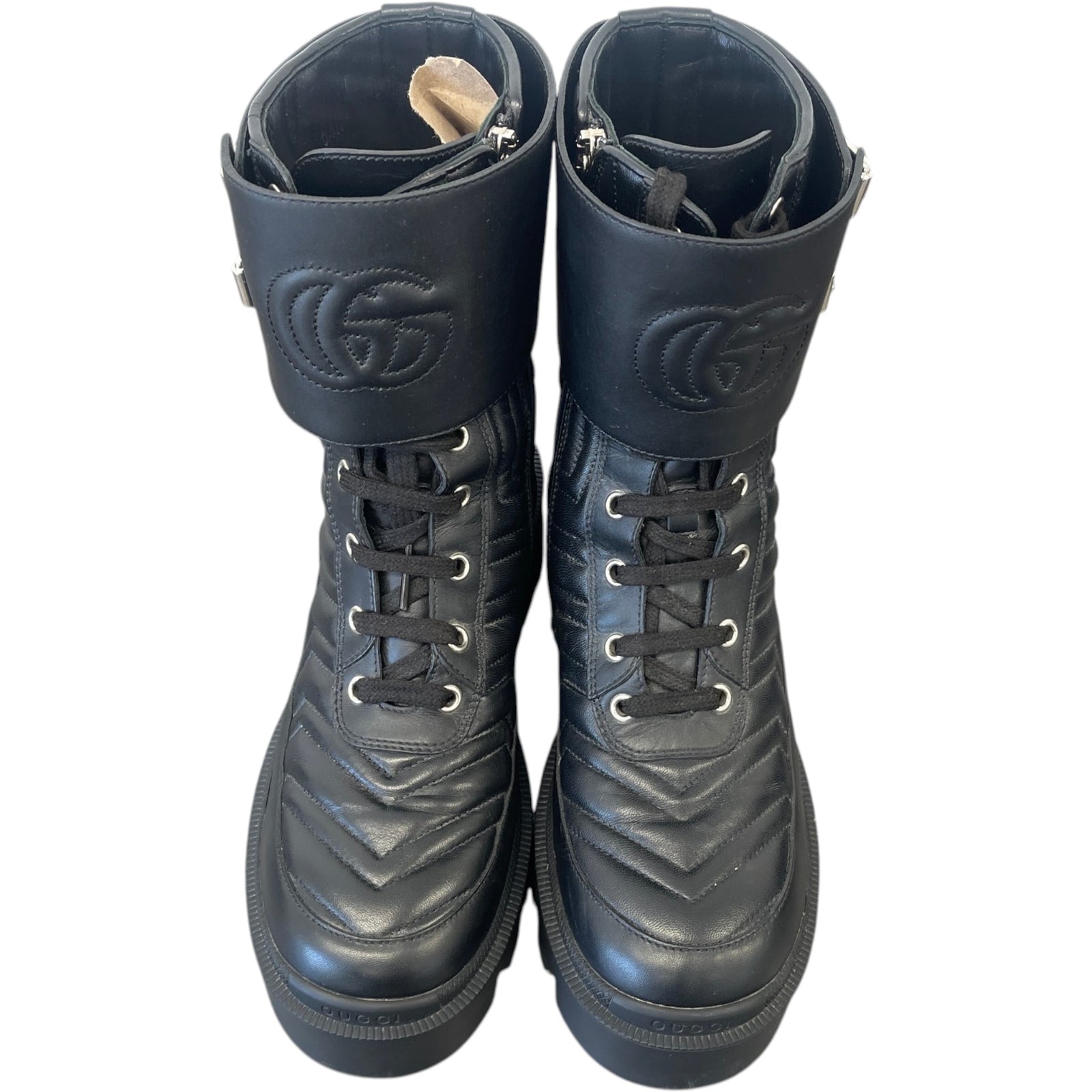 Women's Gg Marmont Boots Black Size EU 36 / UK 3 - Photo 6