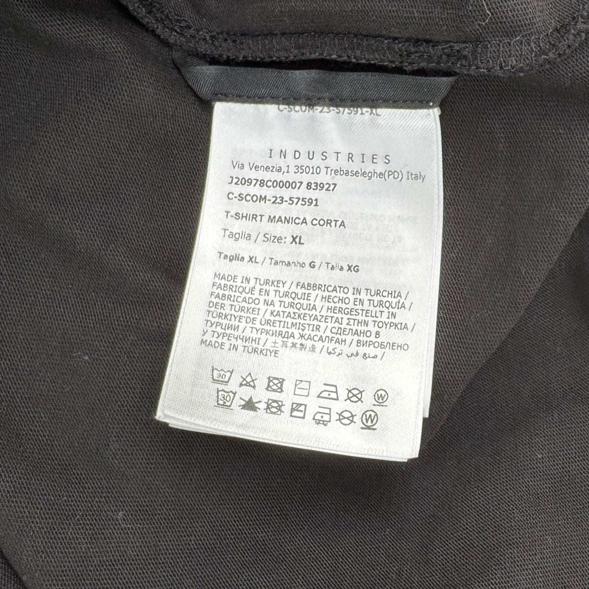 Men's Manica Corta T-Shirt Black Size XL - Photo 7