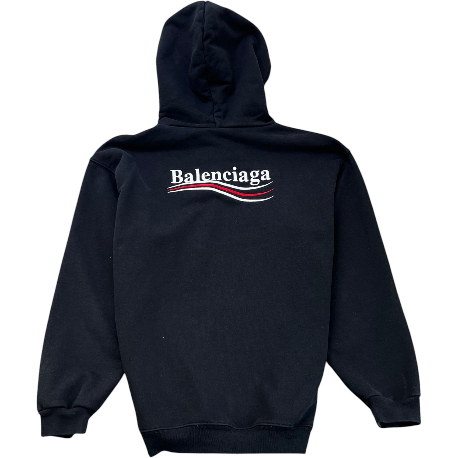 Men's Embroidered Logo Hoodie Black Size L - Photo 2
