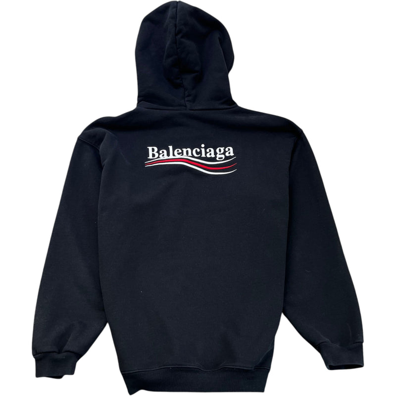 Men's Embroidered Logo Hoodie Black Size L