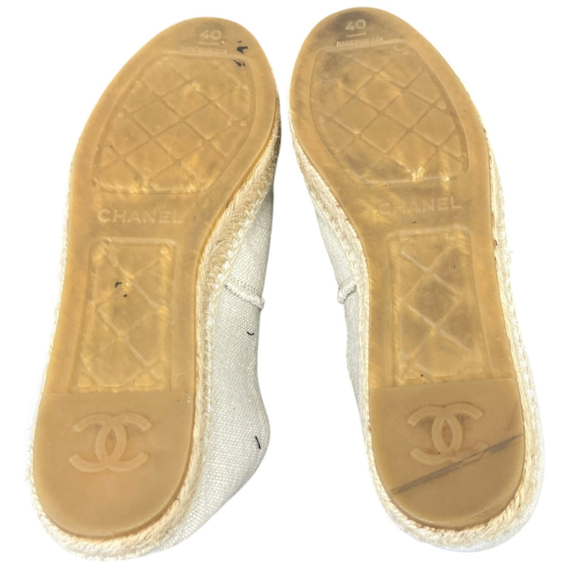 Women's CC Espadrille Loafers White Size UK 7 / EU 40