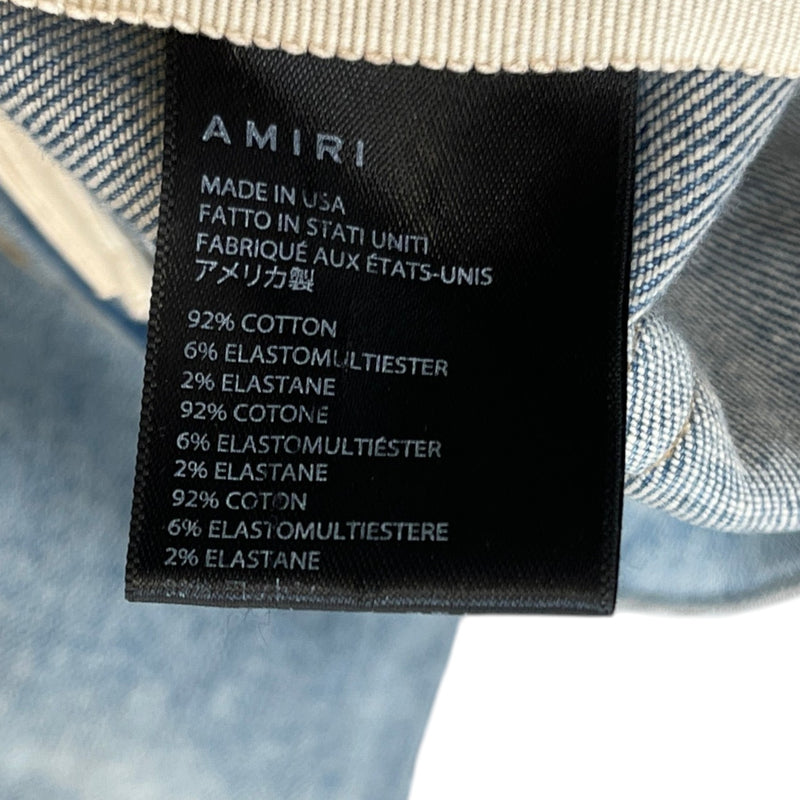 Men's Distressed Skinny Jeans Blue Size L / W34