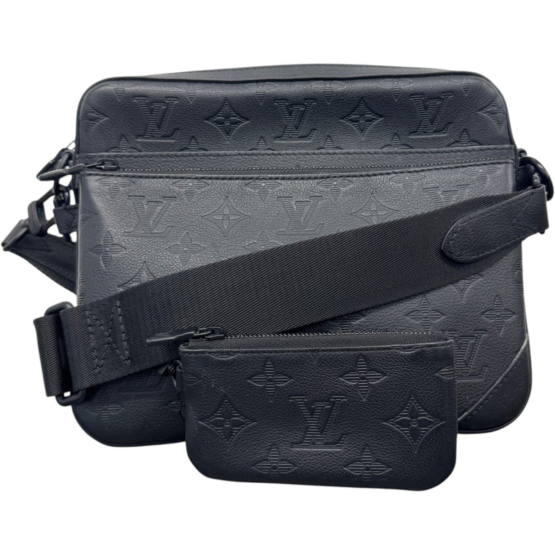 Men's Monogram Shadow Trio Messenger Bag Black