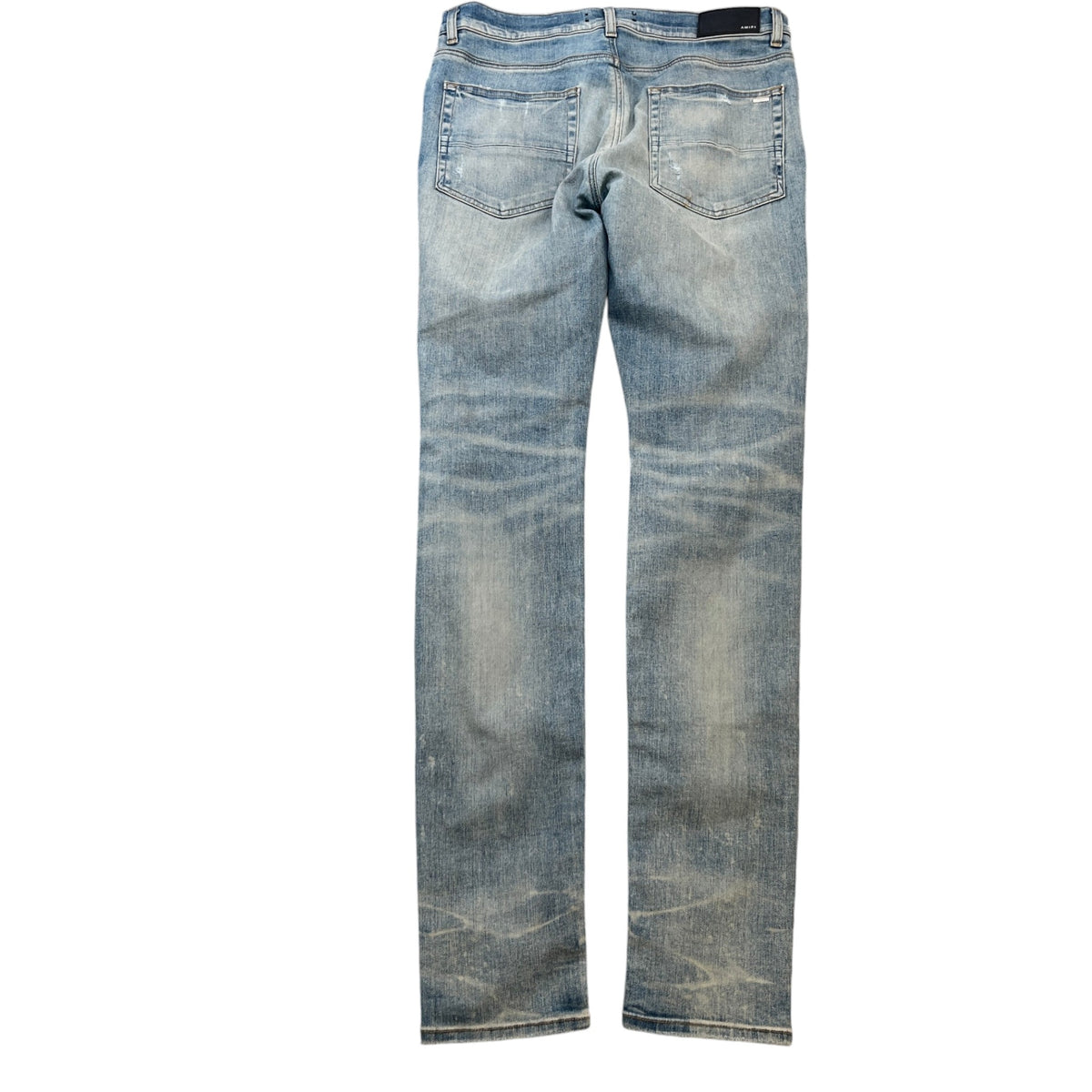 Men's Distressed Skinny Jeans Blue Size L / W34 - Photo 2