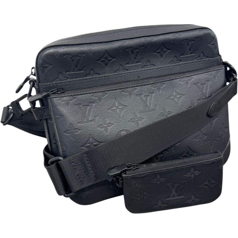 Men's Monogram Shadow Trio Messenger Bag Black