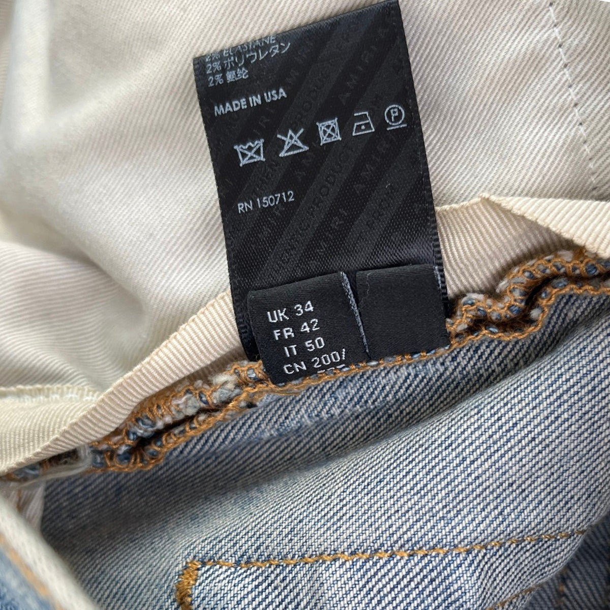 Men's Mx1 Distressed Bandana Jeans Blue Size L / W34 - Photo 8
