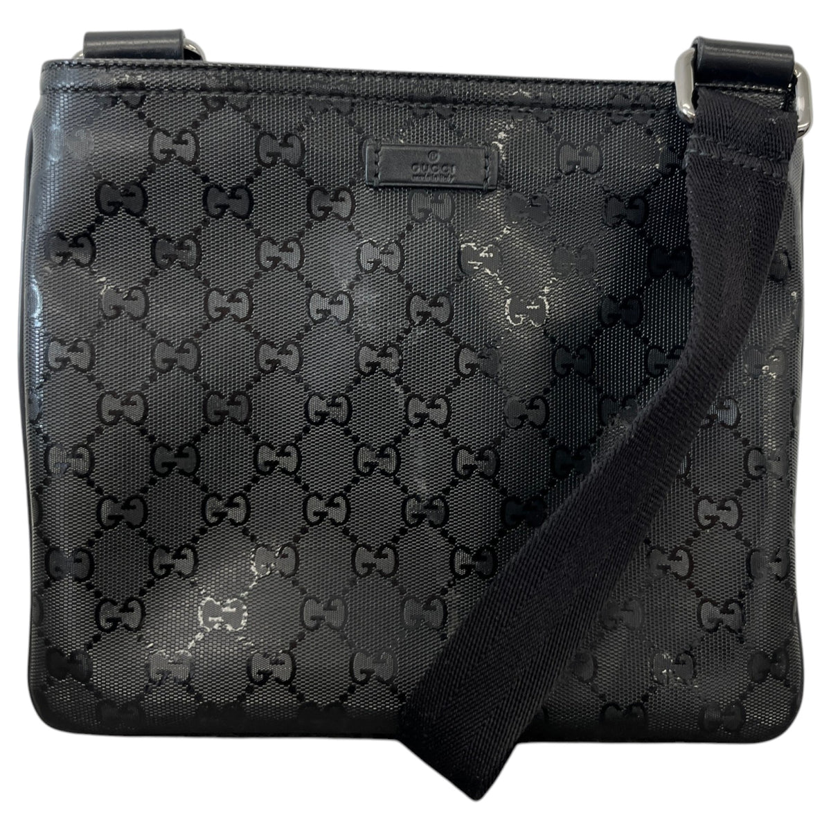 Men's GG Imprimé Messenger Bag Black - Photo 1