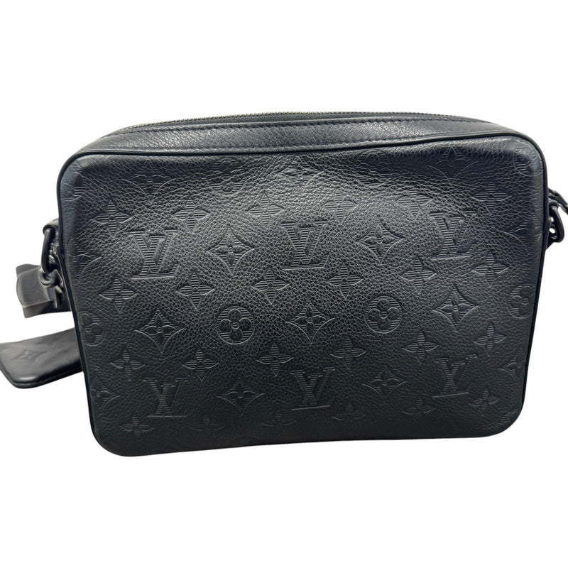 Men's Monogram Shadow Trio Messenger Bag Black