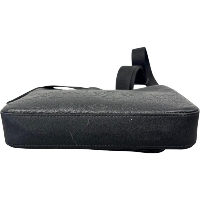 Men's Monogram Shadow Trio Messenger Bag Black