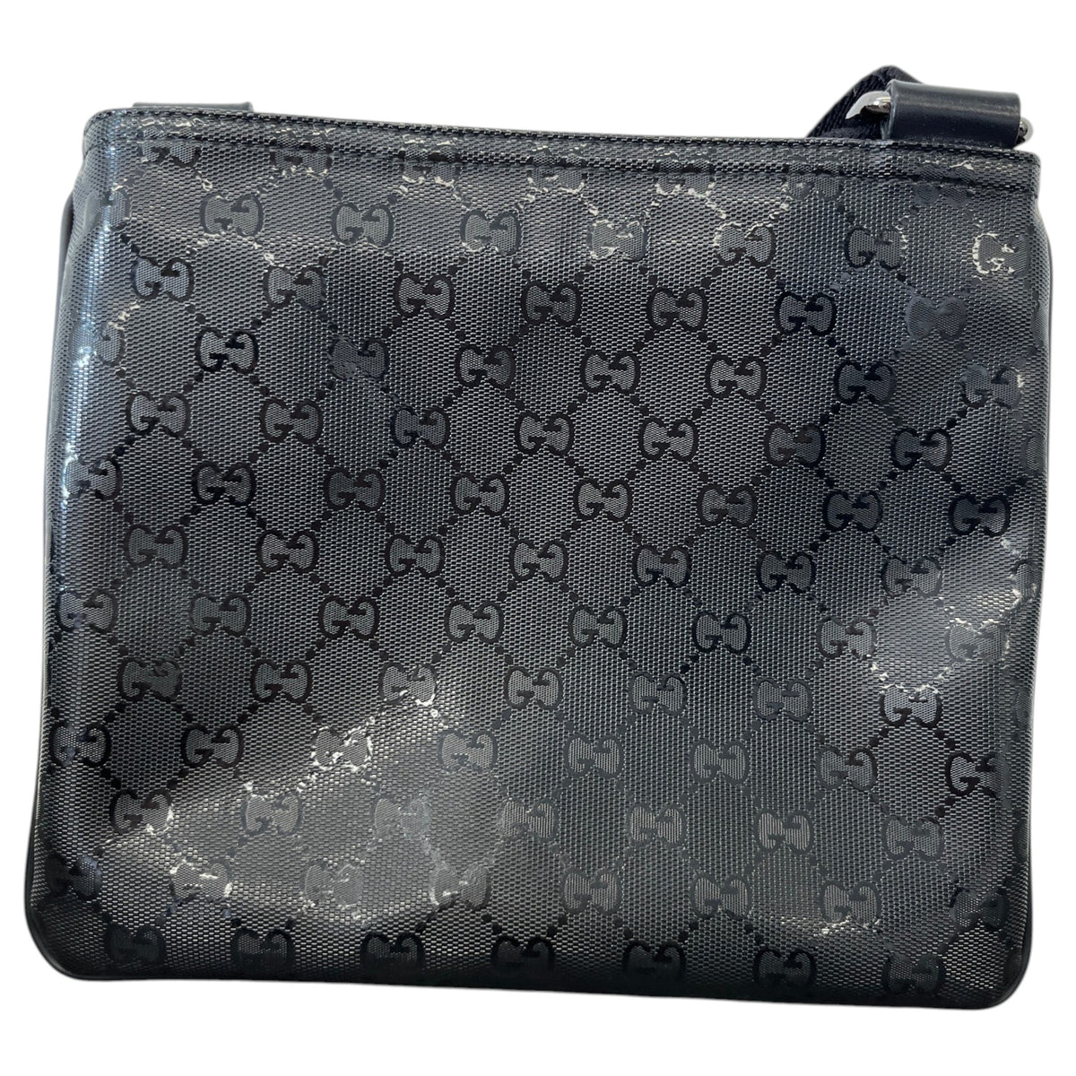 Men's GG Imprimé Messenger Bag Black - Photo 3