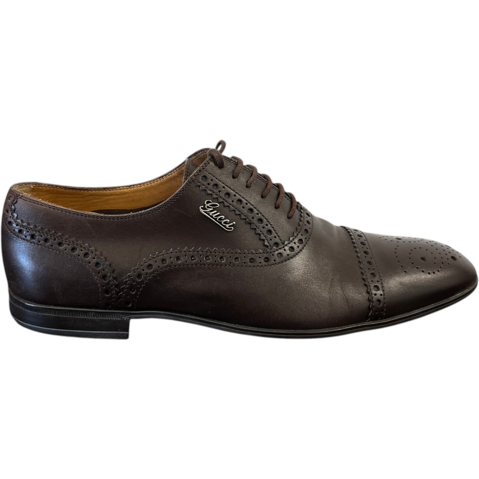 Men's Brogue Oxford Loafers Brown Size EU 40.5 / UK 6.5 - Photo 1