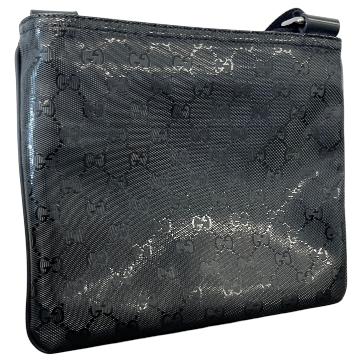 Men's GG Imprimé Messenger Bag Black - Photo 6