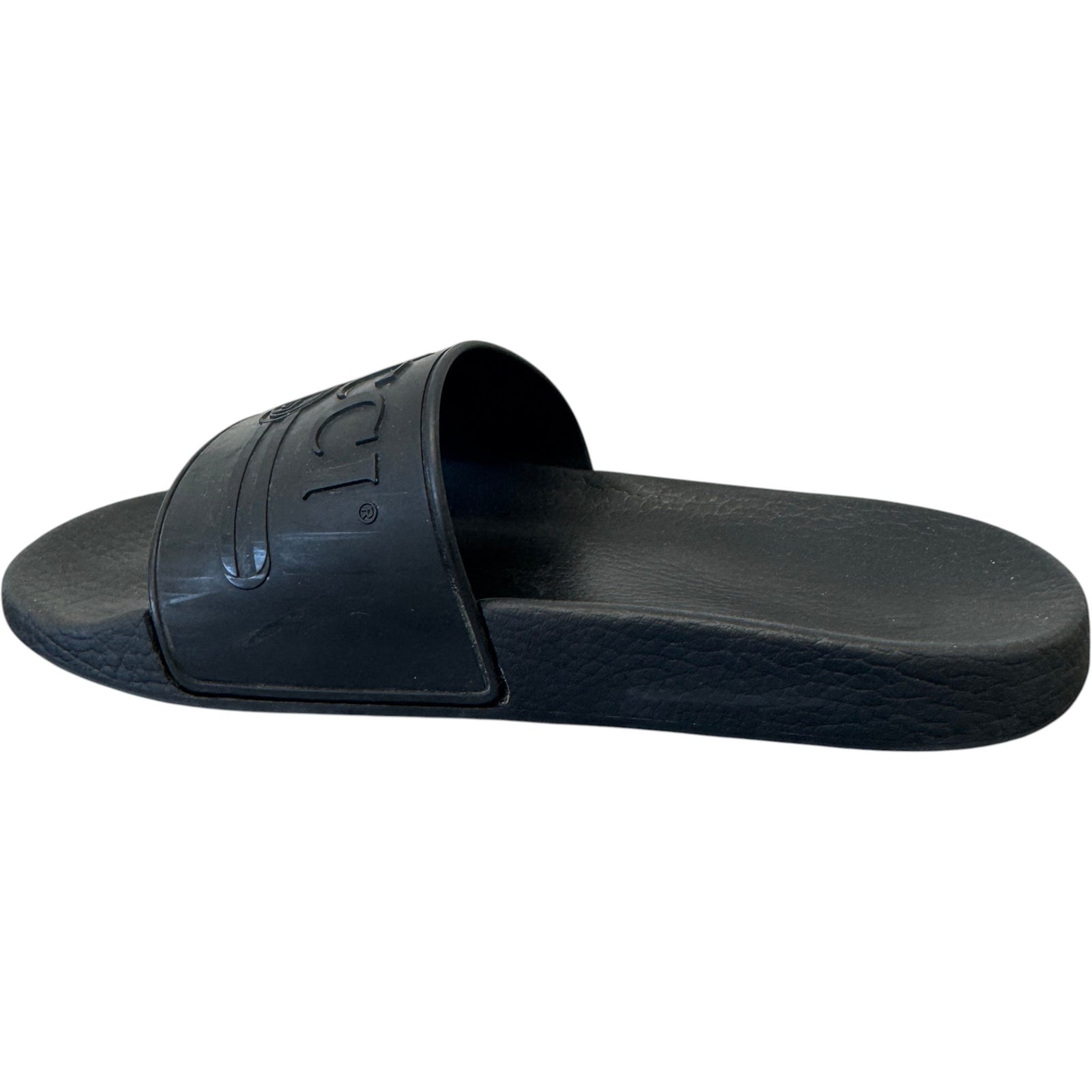 Men's Embossed Logo Slides Black Size UK 7 / EU 41 - Photo 2