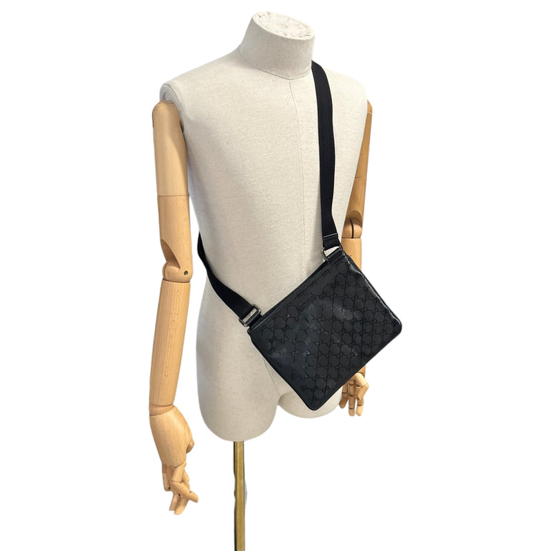 Men's GG Imprimé Messenger Bag Black