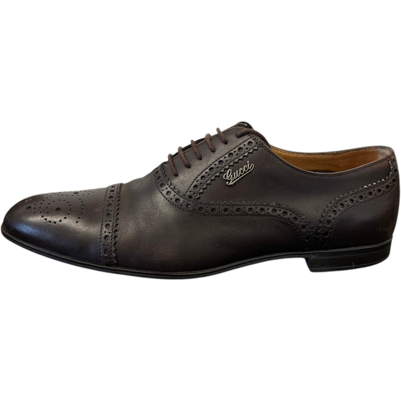 Men's Brogue Oxford Loafers Brown Size EU 40.5 / UK 6.5
