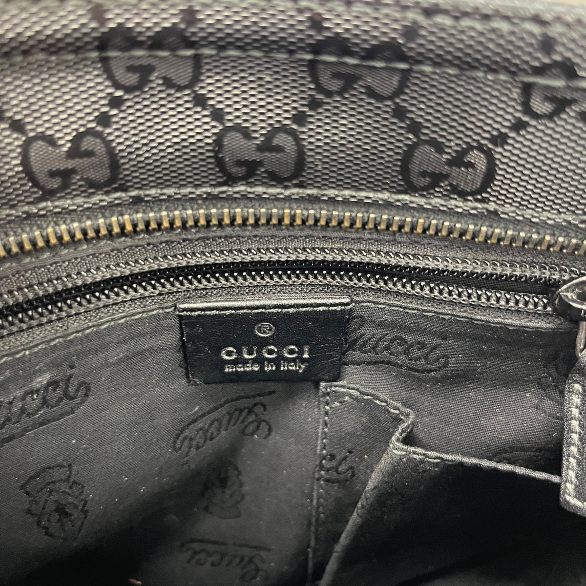 Men's GG Imprimé Messenger Bag Black - Photo 9