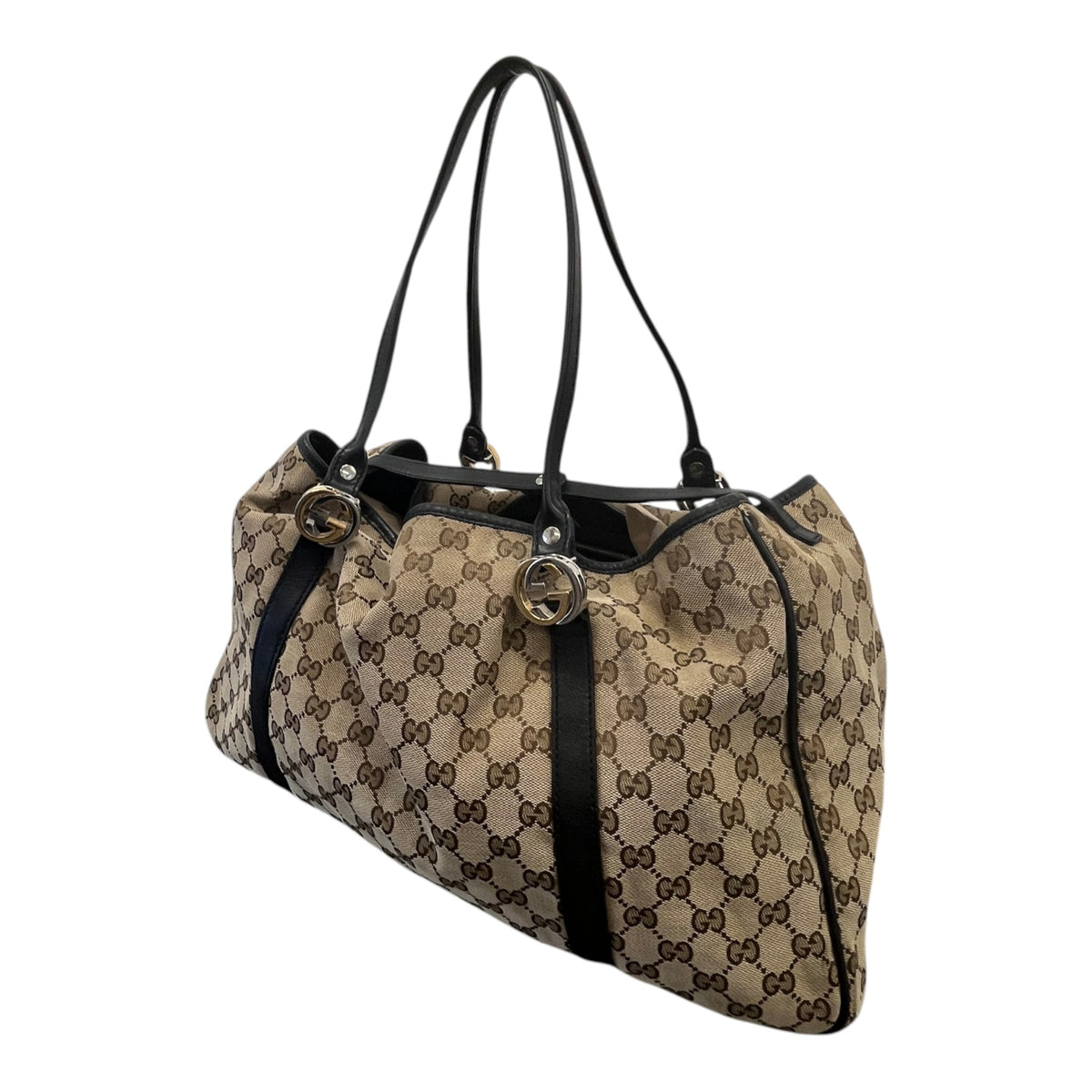Women's GG Supreme Tote Handbag Beige - Photo 3
