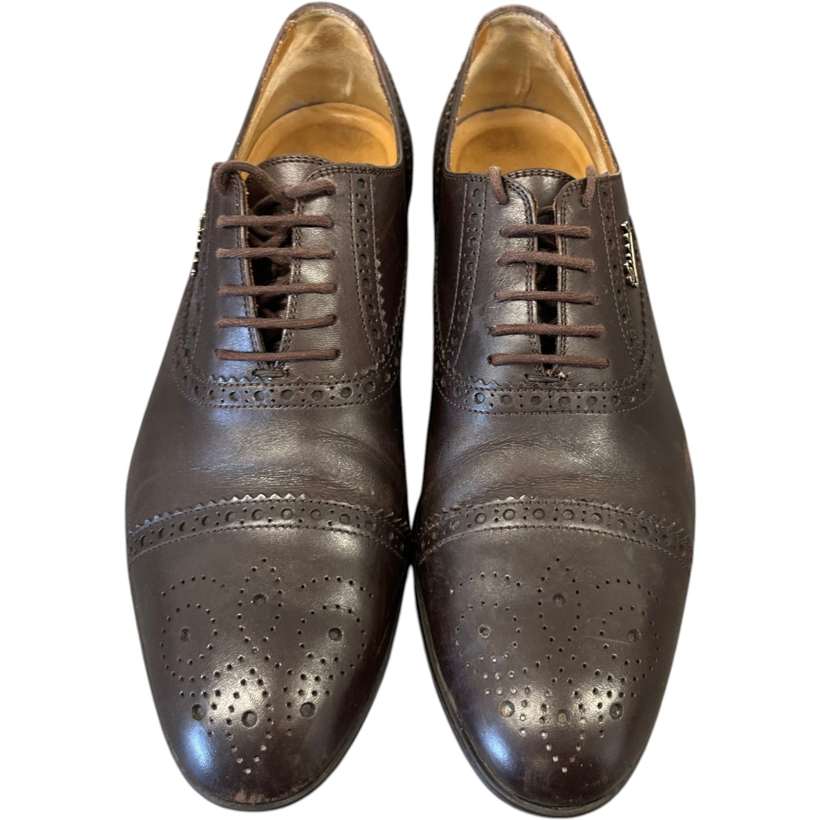 Men's Brogue Oxford Loafers Brown Size EU 40.5 / UK 6.5 - Photo 6