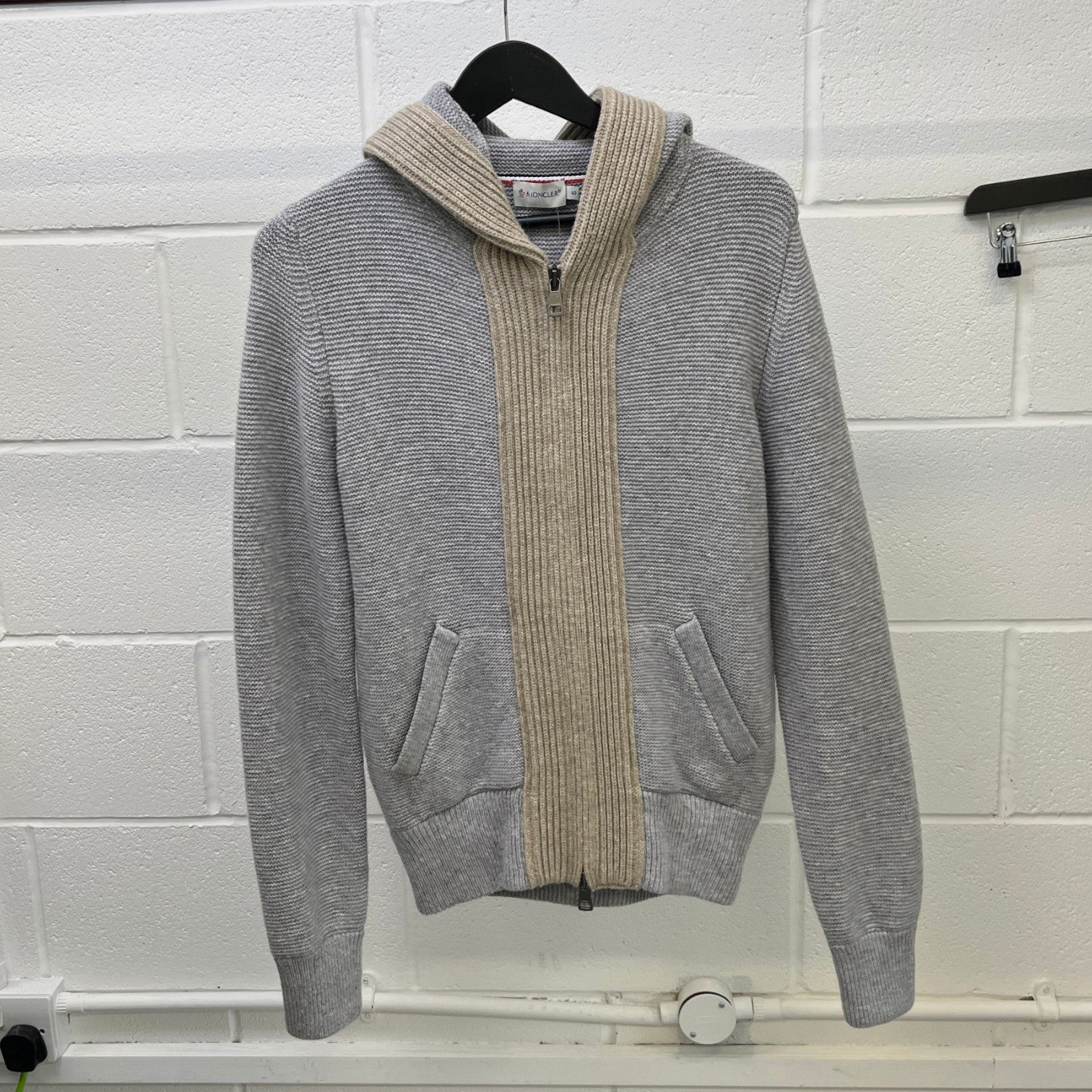 Men's Maglione Tricot Hoodie Grey Size S - Photo 10