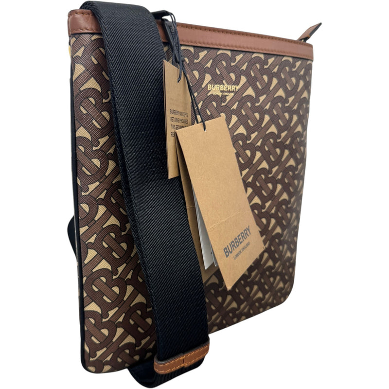 Men's TB Monogram Messenger Bag Brown