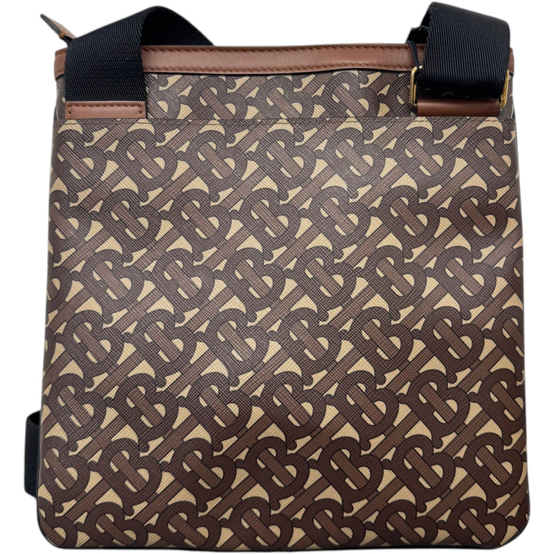 Men's TB Monogram Messenger Bag Brown