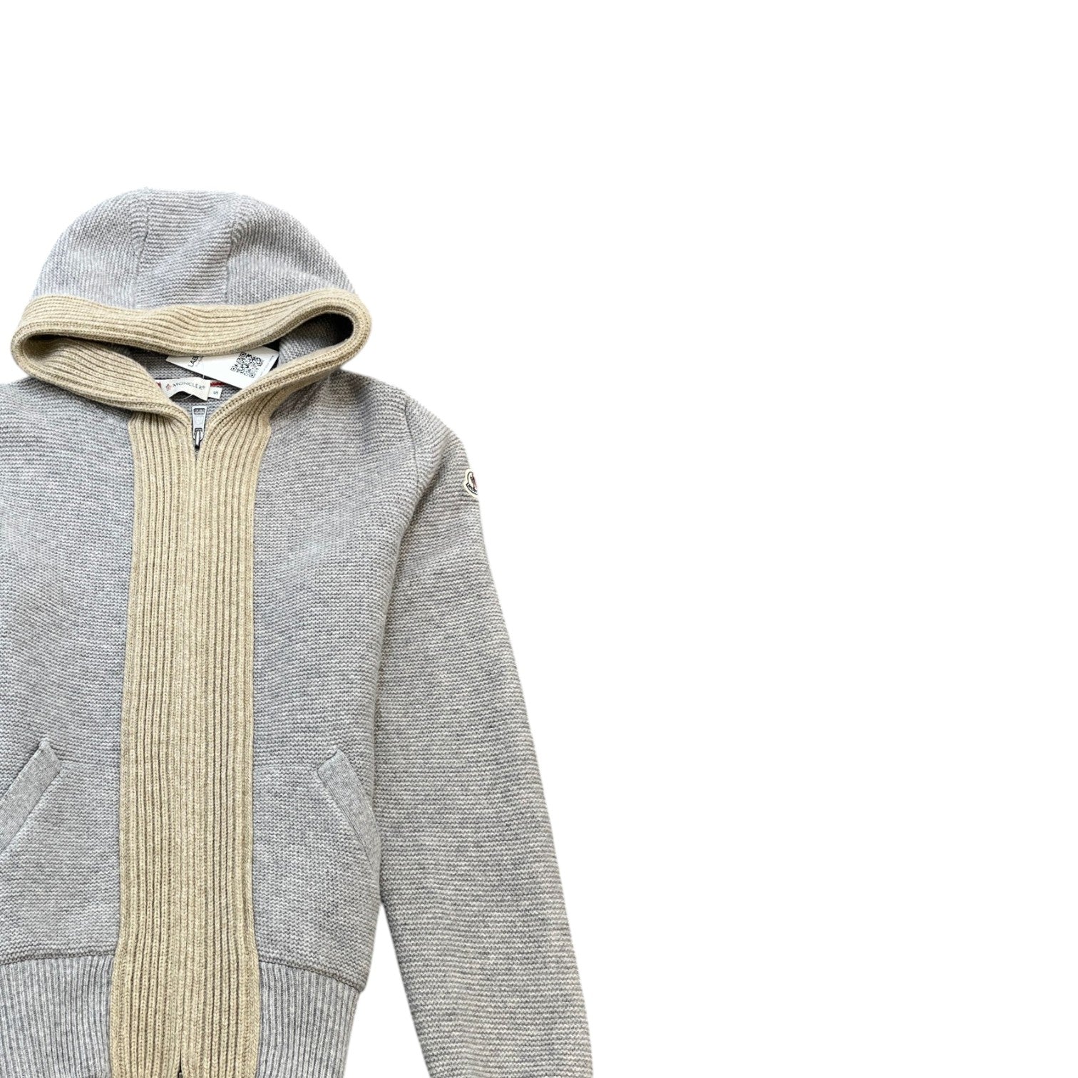 Men's Maglione Tricot Hoodie Grey Size S - Photo 3