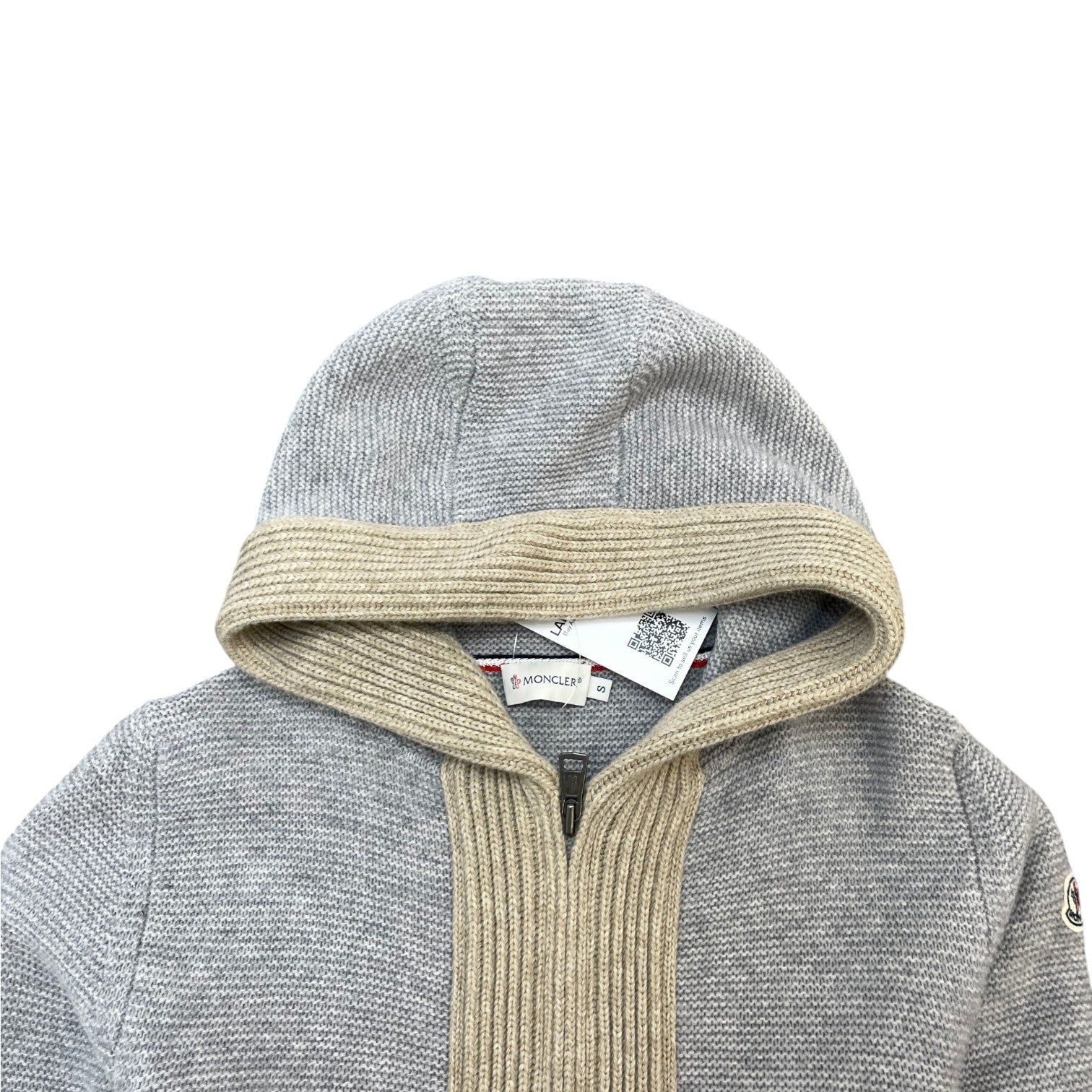 Men's Maglione Tricot Hoodie Grey Size S - Photo 5