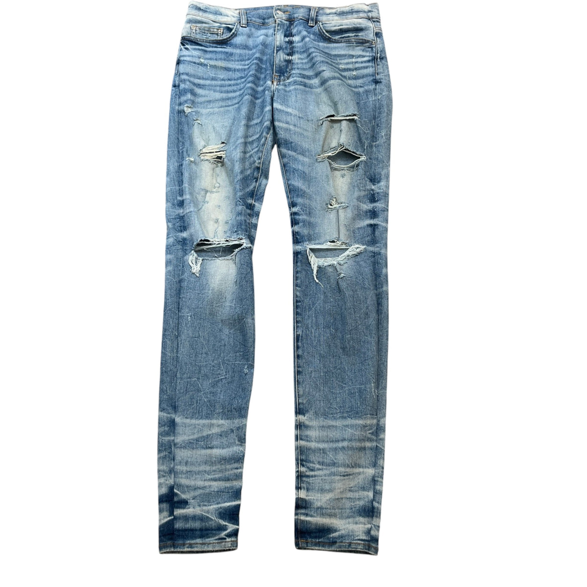 Men's MX1 Distressed Skinny Jeans Blue Size XL / W36 - Photo 1