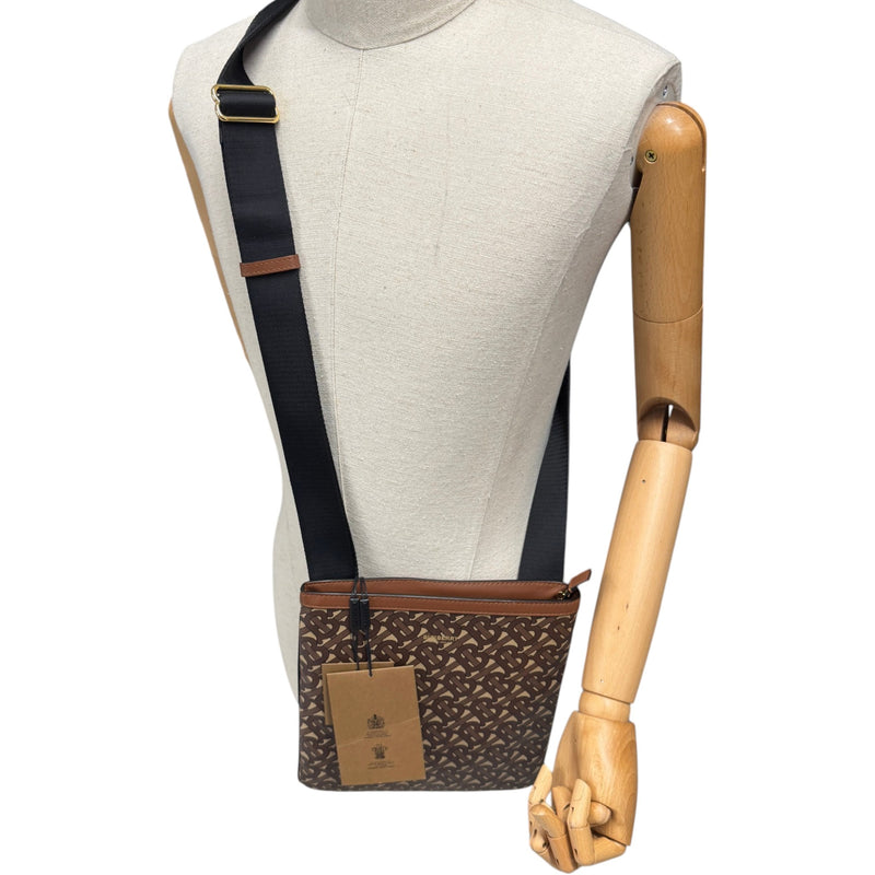 Men's TB Monogram Messenger Bag Brown