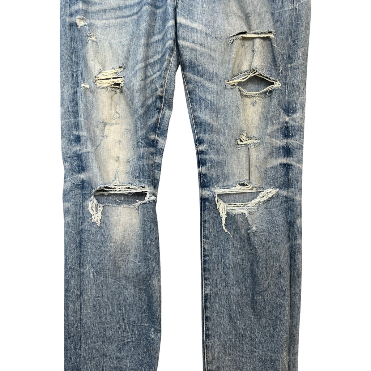 Men's MX1 Distressed Skinny Jeans Blue Size XL / W36 - Photo 6