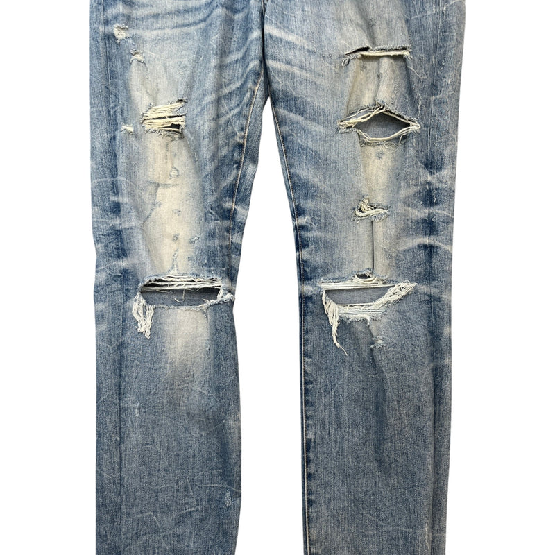 Men's MX1 Distressed Skinny Jeans Blue Size XL / W36