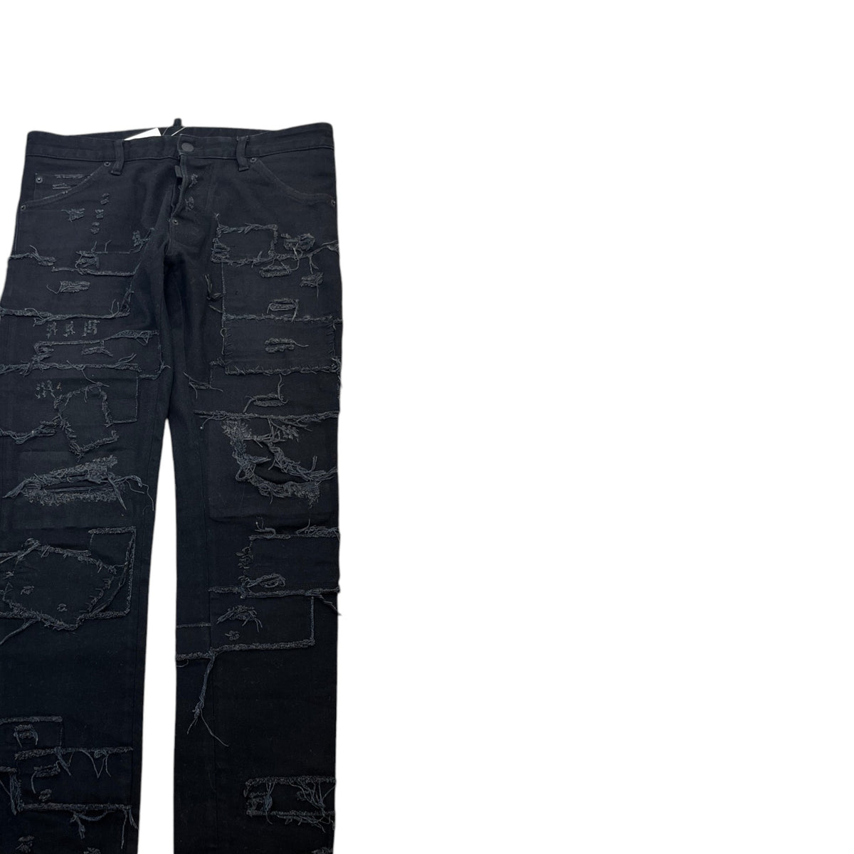 Men's Distressed Destroy Jeans Black Size M / W32 - Photo 3
