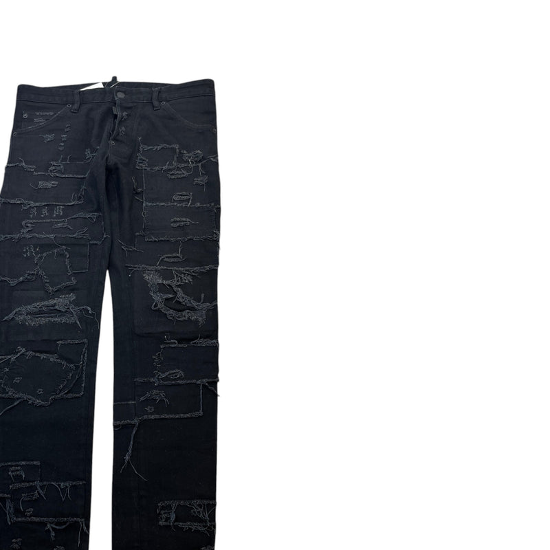 Men's Distressed Destroy Jeans Black Size M / W32