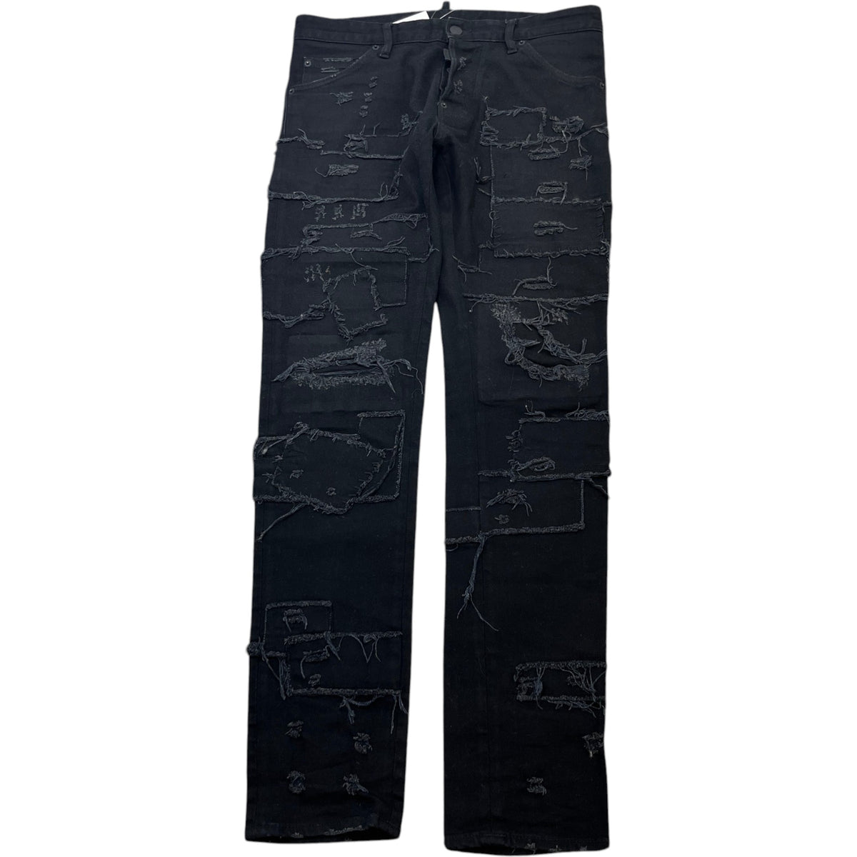 Men's Distressed Destroy Jeans Black Size M / W32 - Photo 1
