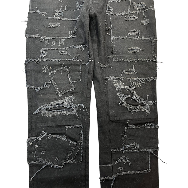 Men's Distressed Destroy Jeans Black Size M / W32
