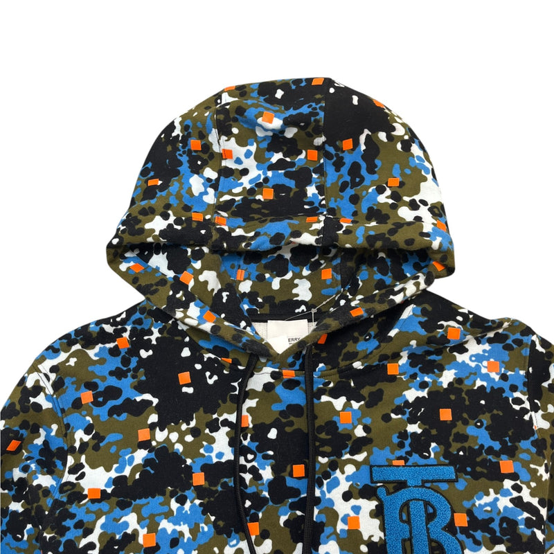 Men's Motif Camouflage Hoodie Black Size M