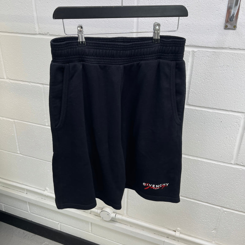 Men's Embroidered Logo Shorts Black Size S / W30