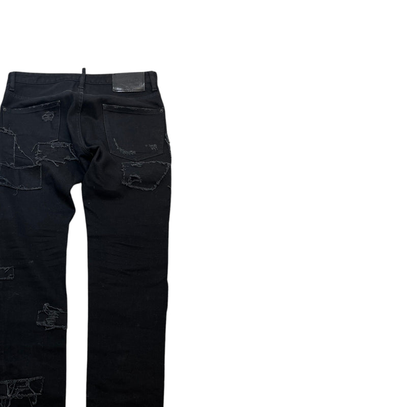 Men's Distressed Destroy Jeans Black Size M / W32