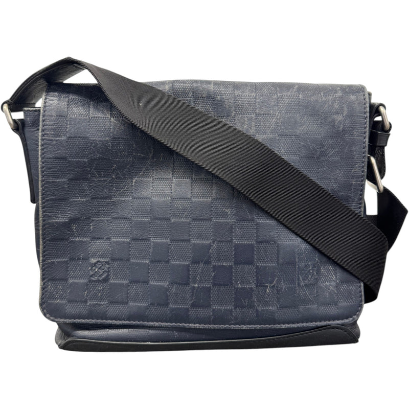 Men's Damier Infini District PM Messenger Bag Black