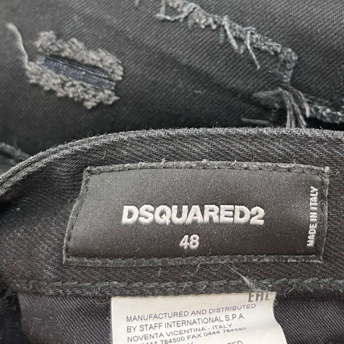 Men's Distressed Destroy Jeans Black Size M / W32 - Photo 8