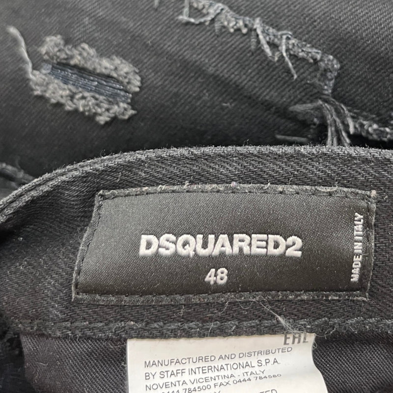 Men's Distressed Destroy Jeans Black Size M / W32