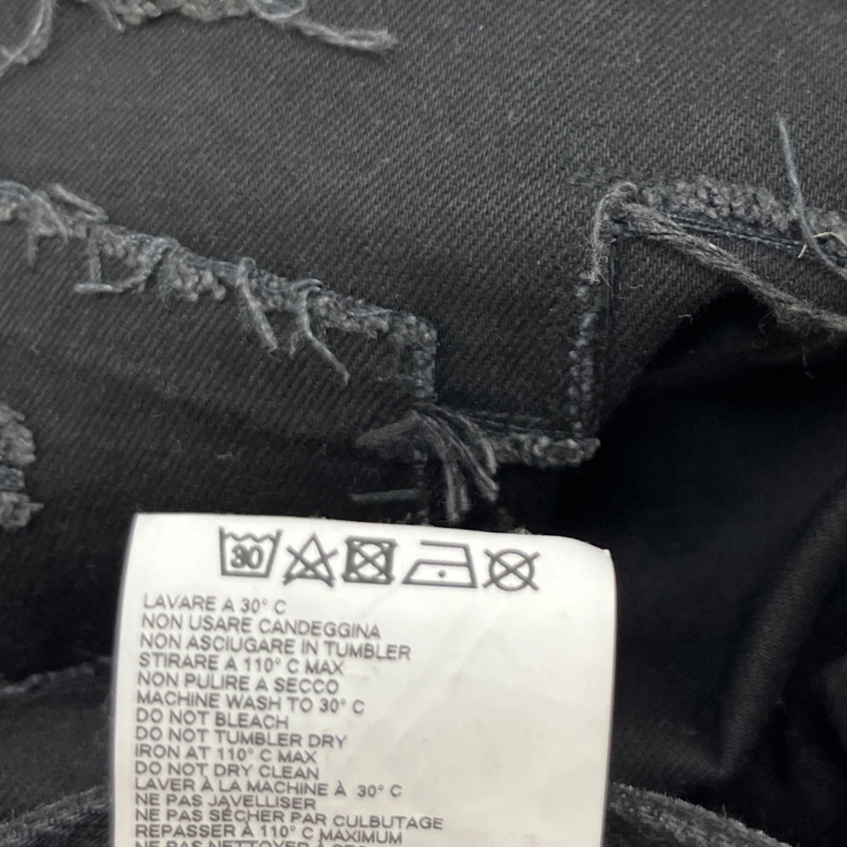 Men's Distressed Destroy Jeans Black Size M / W32 - Photo 9