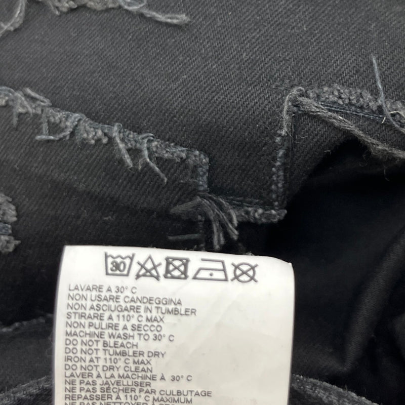 Men's Distressed Destroy Jeans Black Size M / W32