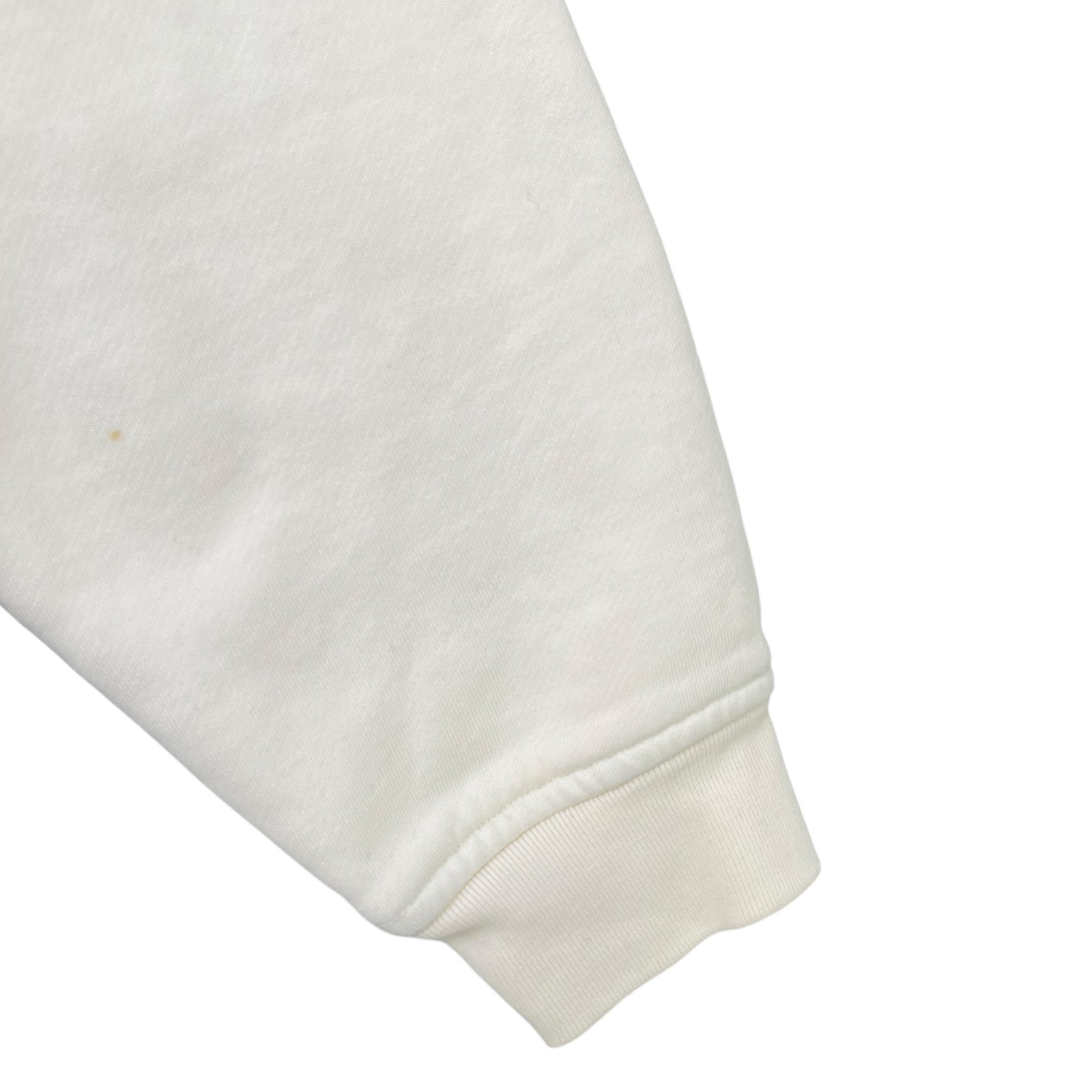 Men's Embroidered Logo Sweatshirt Cream Size S - Photo 5