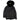Women's Plaque Logo Fur Hooded Down Jacket Black Size 44 / UK 12